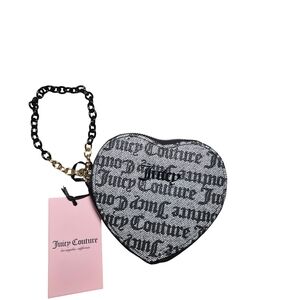 Juicy Couture Black and White Heart Shape Coin Purse